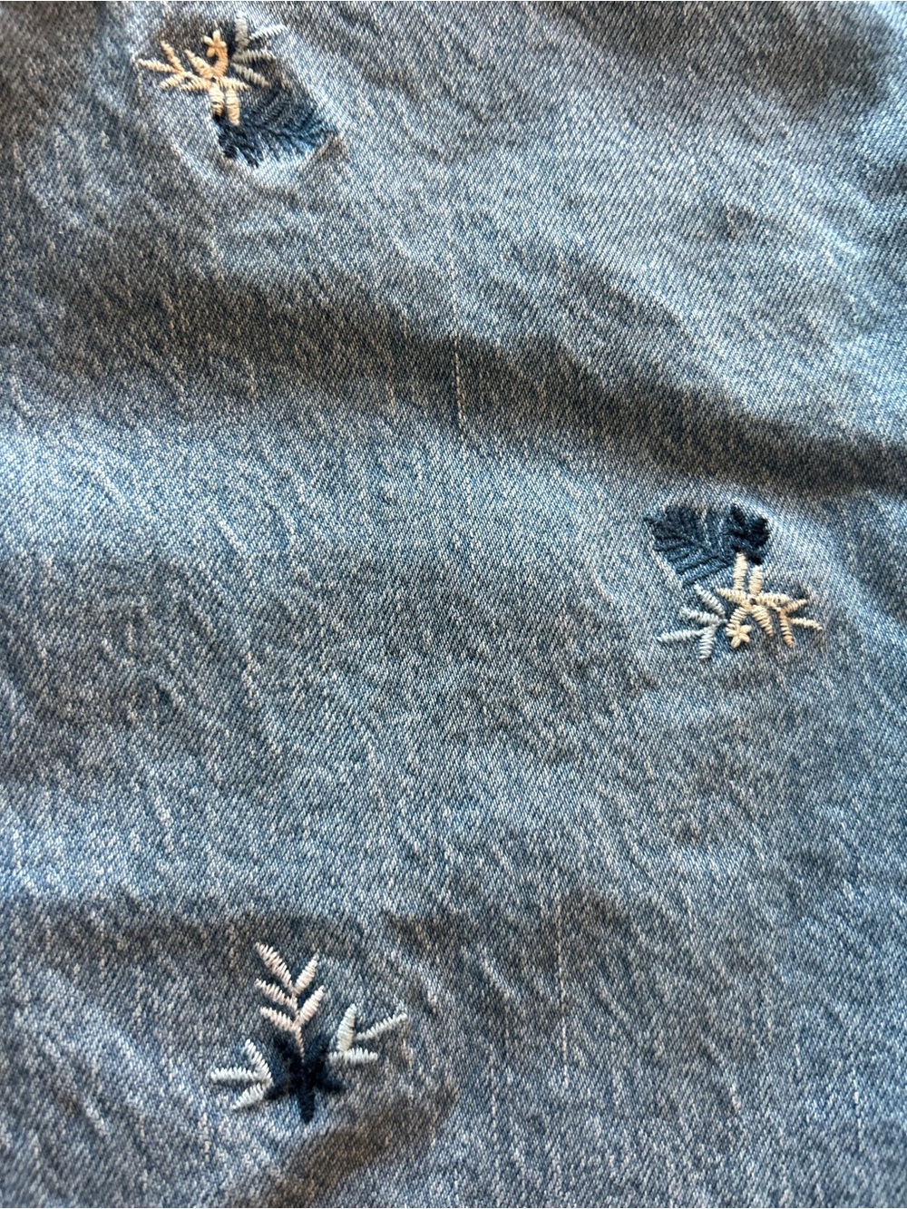 Talbots Light Blue Straight-Leg Jeans with Subtle Embroidery - Picture 7 of 11